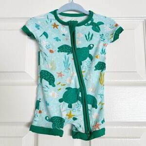 Little Sleepies Sea Turtle Shorty Zippy 0-3 Months